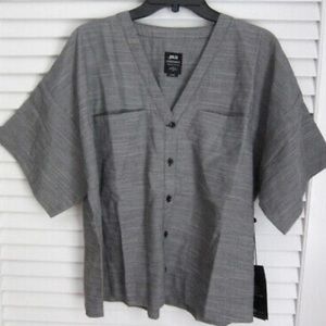 NWT Womens Publish Brand Clothing Sophie Boxy Oversized Button Down Shirt sz L